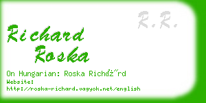 richard roska business card